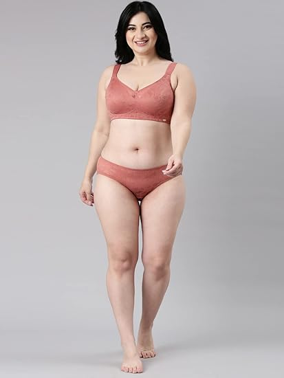 Enamor Women's Nylon Blend Transform Ultralight Everyday Minimizer Bra – Super Lift, Non-Padded, Wirefree, Full Coverage F122